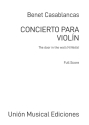Concierto para Violín - The door in the wall Orchestra and Violin Partitur