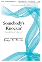 Somebody's Knockin' SATB and Percussion Chorpartitur