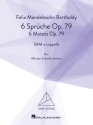 Sechs Spr�che Op. 79/Six Motets Op. 79 SAM a Cappella Chorpartitur