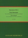 Drei Quintette f�r 2 Klarinetten, 2 H�rner und Fagott Partitur und Stimmen