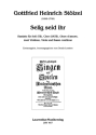 Selig seid ihr f�r Soli (TB), gem Chor, Oboe d'amore, 2 Vl, Va und B.C. Partitur