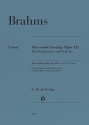 Vier ernste Ges�nge op.121 f�r Bariton/Bass und Klavier (Originaltonarten) Urtext, broschiert