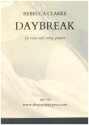 Daybreak for voice and string quartet score and parts