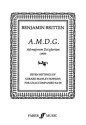 A.M.D.G. - Ad majorem Dei gloriam for mixed chorus a cappella (piano for rehearsal only)