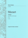 Adagio E-Dur KV261 f�r Violine und Orchester f�r Violine und Klavier