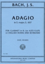 Adagio E-Flat Major BWV1017 Klarinette (oder Alt-Querfl�te oder Englischhorn) und Klavier Partitur und Stimmen