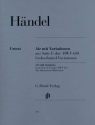 Air mit Variationen aus der Suite E-Dur HWV430 f�r Klavier