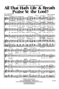 All that hath Life and Breath praise Ye the Lord for mixed chorus a cappella score