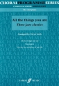 All the Things You are - 3 Jazz Classics for female chorus and piano score