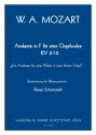 Andante in F KV616 f�r eine Orgelwalze f�r Fl�te, Oboe, Klarinette, Horn in F und Fagott Partitur und Stimmen
