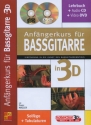 Anf�ngerkurs in 3D (+CD +DVD): f�r Bassgitarre  (dt)