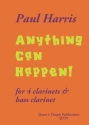 Anything can happen for 4 clarinets and bass clarinet score and parts
