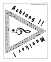 Aufkleber ... Achtung Musiker  (Set mit 10 Stk)