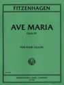 Ave Maria op.41 for 4 violoncellos score and parts