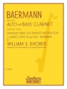 Baermann for the alto and bass clarinet