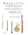 Bagatelle op.41 f�r Querfl�te, Oboe, Klarinette in Bb, Horn in F und Fagott Partitur und Stimmen