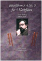 Blockfl�ten A 4 Nr.5 - Claude Debussy f�r 4 Blockfl�ten (SATB) Partitur und 3 Stimmen