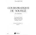 BOUTIN Pierre Cours pratique de solf�ge Vol.1 formation musicale Partition