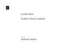 Canzoni popolari f�r Singstimme UND KLAVIER (IT)