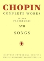 Complete Works vol.17 Songs for voice and piano