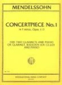 Concert Piece f minor no.1 op.113 for 2 clarinets and piano or clarinet bassoon and piano