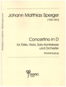 Concertino D-Dur f�r Fl�te, Viola, Kontrabass und Orchester f�r Fl�te, Viola, Kontrabass und Klavier Partitur und Stimmen
