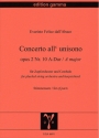 Concerto all'unisono op. 2 Nr. 10 A-Dur / StS f�r Zupforchester und Cembalo