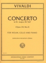 Concerto B Flat Major RV 547, op.20/2 for violin, cello and orchestra for violin, cello and piano, parts