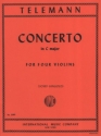 Concerto C major for 4 violins