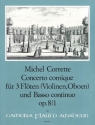 Concerto comique B-Dur op.8,1 f�r 3 Fl�ten (Violinen, Oboen) und Bc