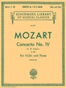 Concerto D major no.4 KV218 for violin and orchestra for violin and piano