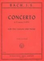 Concerto d minor BWV1043 for 2 violins and piano