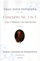Concerto E-Dur Nr.3 f�r 2 H�rner und Orchester f�r 2 H�rner und Klavier