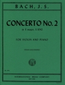 Concerto E major BWV1042 for violin and string orchestra for violin and piano