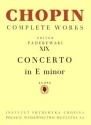 Concerto e minor op.11 for piano and orchestra score