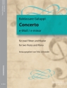 Concerto e-Moll f�r 2 Fl�ten und Streichorchester f�r 2 Fl�ten und Klavier
