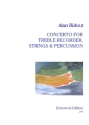 Concerto for treble recorder, strings and percussion score and parts (str 4-4-3-3-2)
