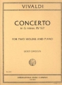 Concerto g minor for 2 violins and orchestra for 2 violins and piano