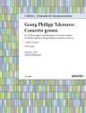 Concerto grosse e-Moll TWV52:e2 f�r 2 Fl�ten, Fagott, Streicher und Bc Partitur
