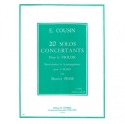 COUSIN Emile Solos concertants (20) s�rie n�2 (11 � 20) violon et piano Partition