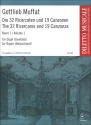Die 32 Ricercaten und 19 Canzonen Band 1 Ricercaten Nr.1-19 f�r Orgel