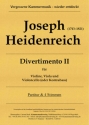 Divertimento 2 f�r Violine, Viola und Violoncello (Kontrabass) Partitur und Stimmen