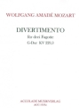 Divertimento G-Dur KV229,3 f�r 3 Fagotte Partitur und Stimmen