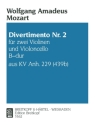 Divertimento Nr.2 KV Anh.229 f�r 2 Violinen und Violoncello 3 Stimmen