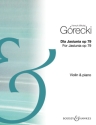 Dla Jasiunia (F�r Jasiunia) op. 79 f�r Violine und Klavier
