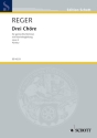 Drei Ch�re op. 6 f�r gemischten Chor (SATB) und Klavier Partitur - (= Klavierstimme)