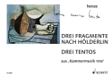 Drei Fragmente nach H�lderlin / Drei Tentos f�r Gitarre allein (