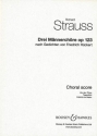Drei M�nnerch�re o. Op. AV 123 f�r M�nnerchor (TTBB) a cappella Chorpartitur