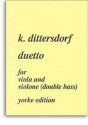 Duetto for viola and violone (double bass) score