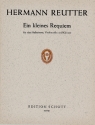 Ein kleines Requiem f�r Bass, Violoncello und Klavier Partitur und Violoncellostimme